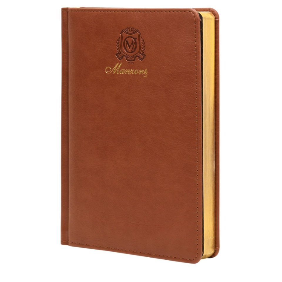 еженедельник А5 Manzoni коричневый золотой срез man-a5176/br