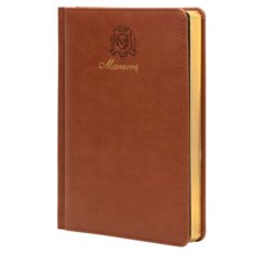 еженедельник А5 Manzoni коричневый золотой срез man-a5176/br