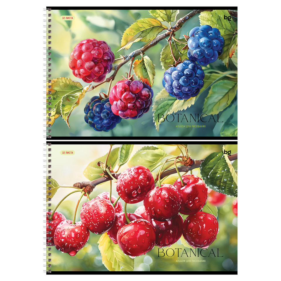 альбом для рисования 32л Botanical гребень 08638 378708