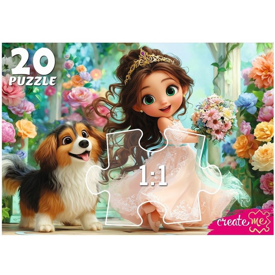 пазлы макси 20 Принцесса с собачкой 2388