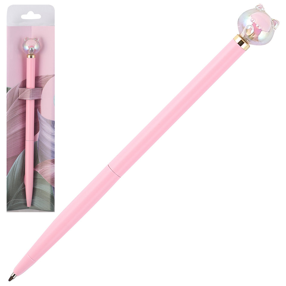ручка подарочная Leaves розовый пластиковый корпус футляр 232061