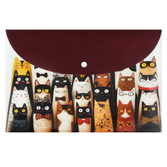 конверт на кнопке А4 Веселые коты 72225