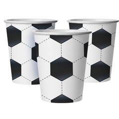 стаканы бумажные Футбольный мяч 250мл 6шт 77583