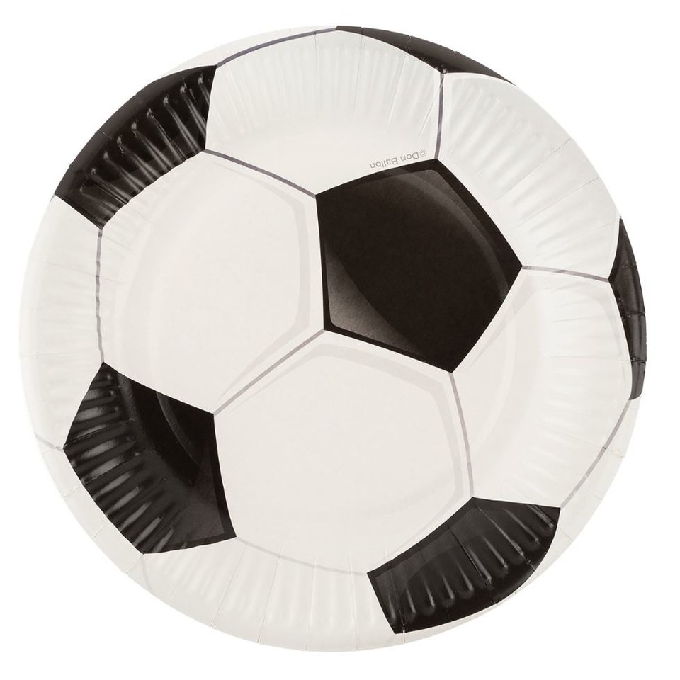 тарелки бумажные Футбольный мяч 18см 6шт 77584