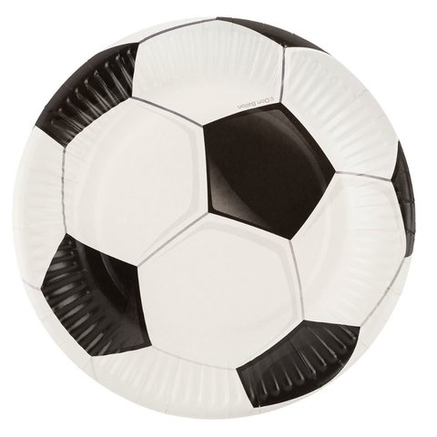 тарелки бумажные Футбольный мяч 18см 6шт 77584