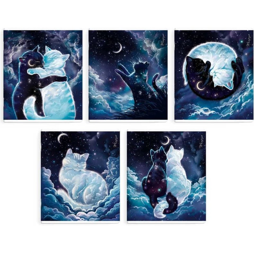 тетрадь 96л Ночные коты клетка 68578