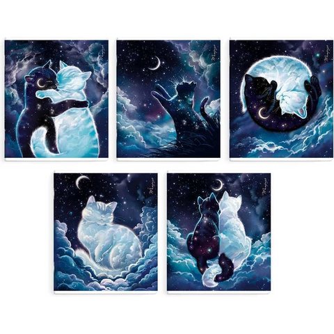 тетрадь 96л Ночные коты клетка 68578