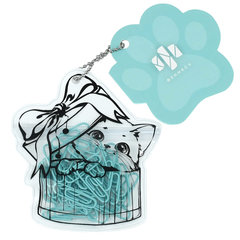 набор канцелярский скрепки 28мм мятный Котенок в коробке 71496