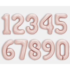 шар фольгированный цифра 3 Винтажная роза сатин 26713