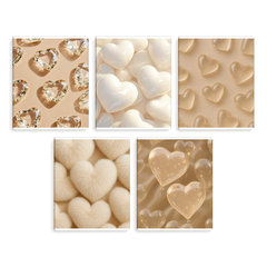 тетрадь 48л Бежевые сердца клетка 70932