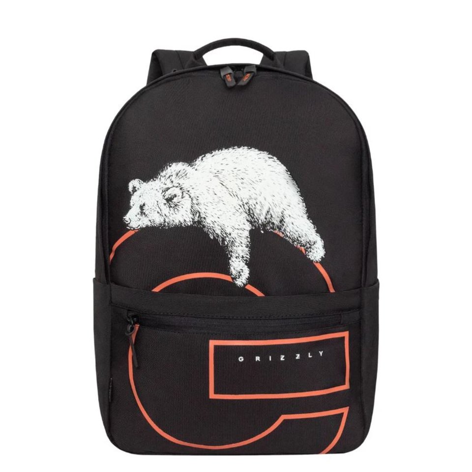 рюкзак rql-614-1/1 Медведь черный-рыжий