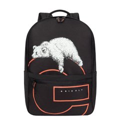 рюкзак rql-614-1/1 Медведь черный-рыжий