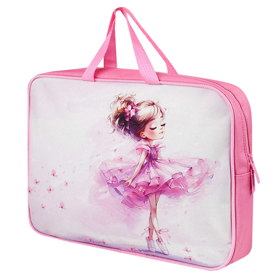 папка с ручками Балерина текстиль 72392