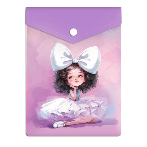 конверт на кнопке Балерина с бантом А6 72382