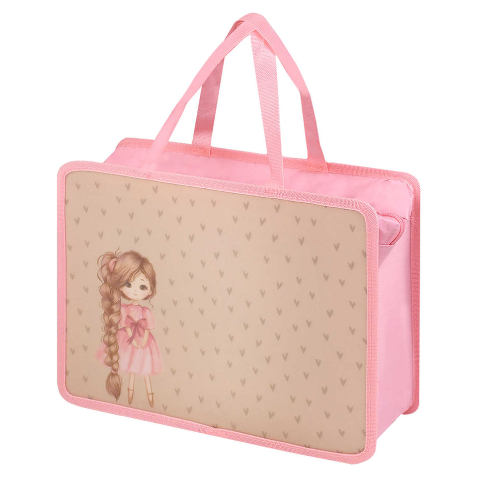 папка с ручками Девочка с косой пластик 72347