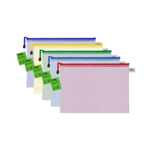 папка-пакет А4 на молнии пвх сетка ткань мм-322161/381067