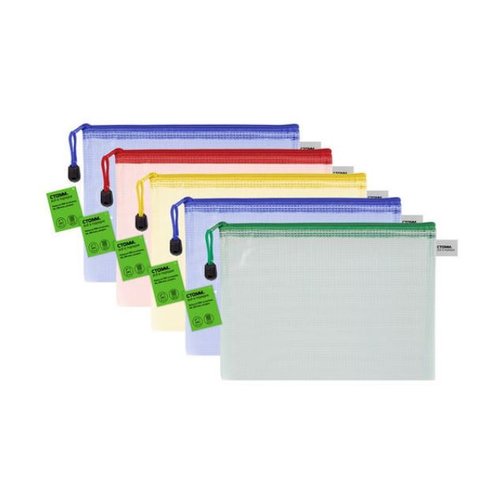 папка-пакет А5 на молнии пвх сетчатый ткань мм-322171/381068