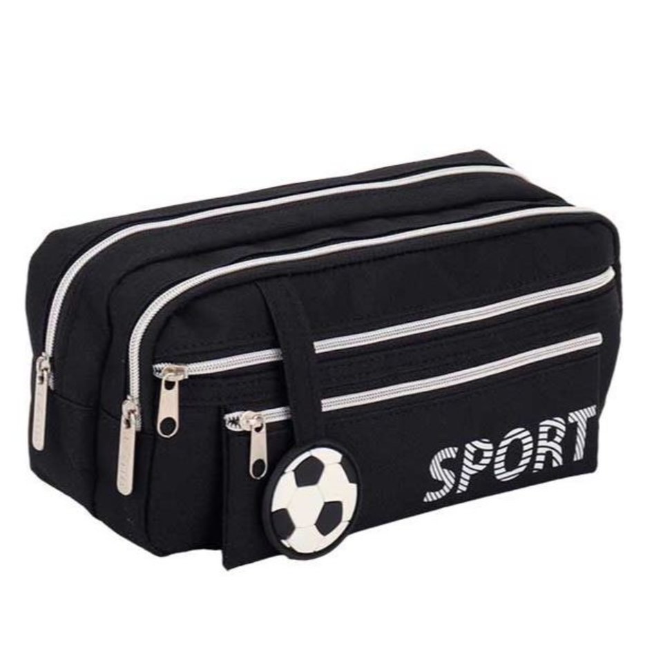 косметичка Sport черный 2 отделения 7025680