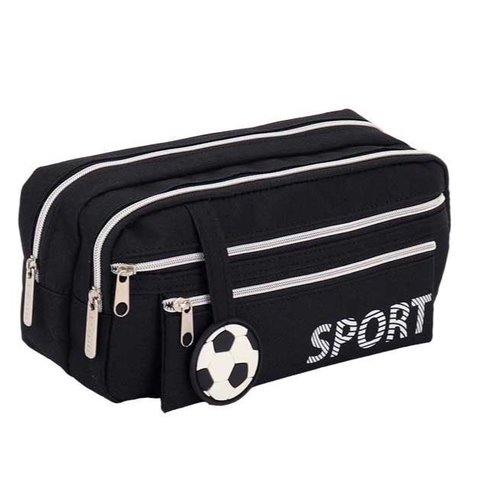 косметичка Sport черный 2 отделения 7025680