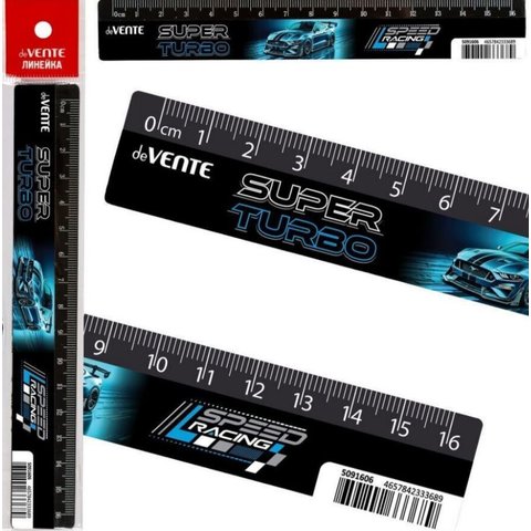 линейка 15см пластик Super turbo 5091606