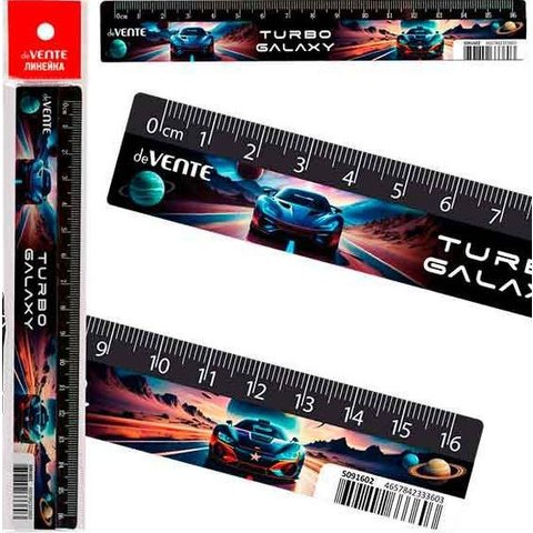 линейка 15см пластик Turbo galaxy 5091602