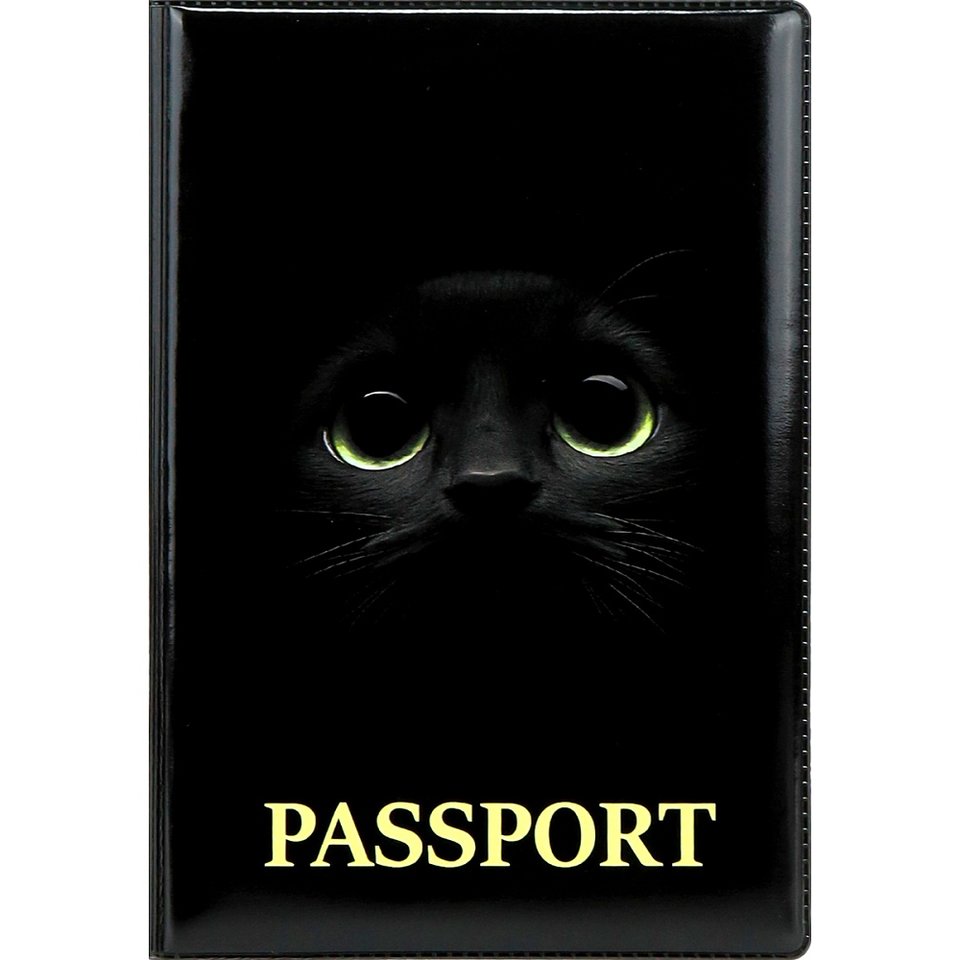 обложка для паспорта Мордашка пвх оп-7774