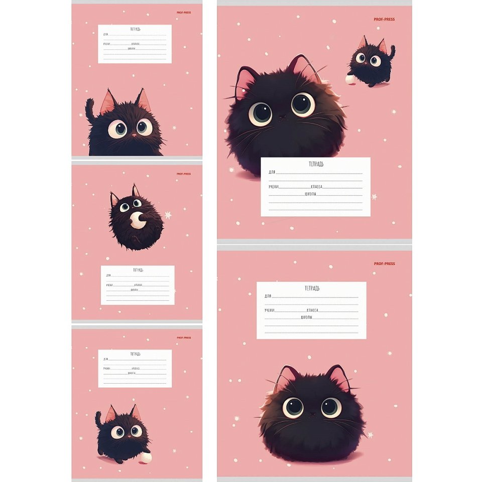 тетрадь 12л Пушистик клетка 4666