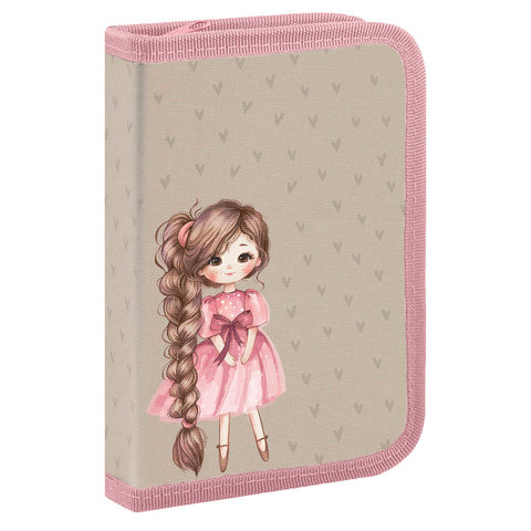 пенал Девочка с косой с планкой 72093