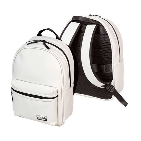 рюкзак Just white белый кожзам 7032604
