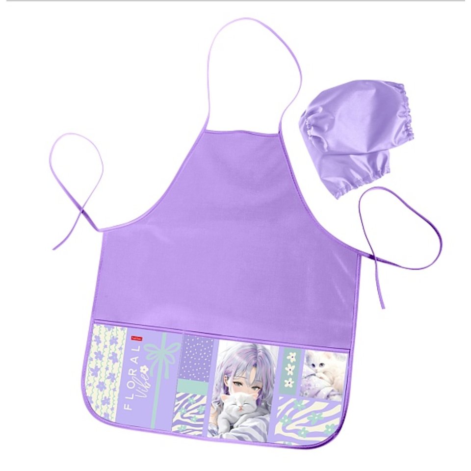 фартук для труда Цветочный стиль с нарукавниками 45004 095164