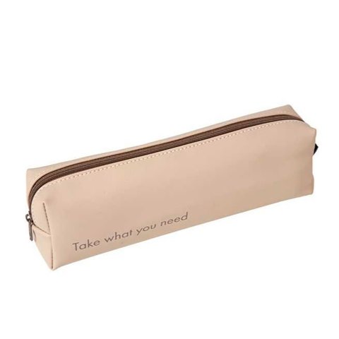 косметичка Take what you need бежевый кожзам 7020690