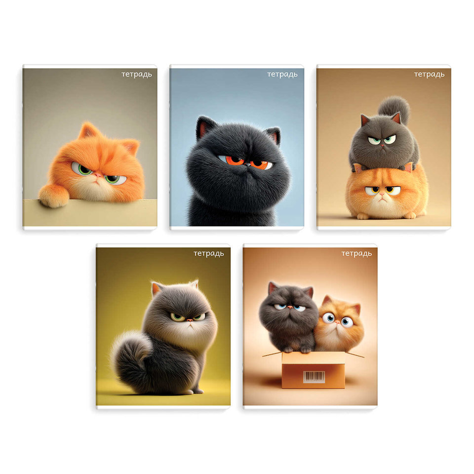 тетрадь 48л Котяры клетка 70945
