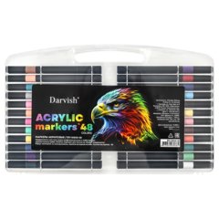 скетч-маркеры 48 цветов акриловые hobby пластиковый бокс dv-16045-48