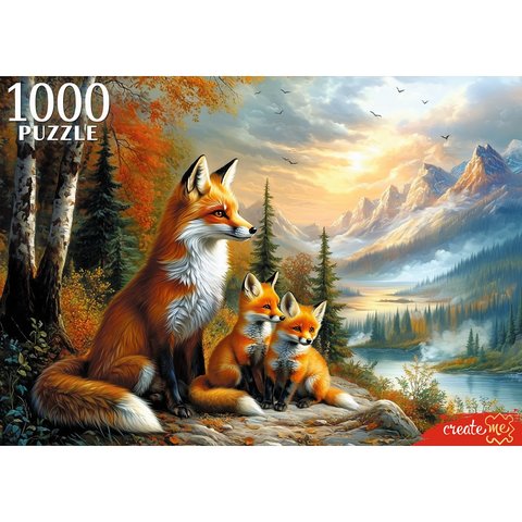 пазлы 1000 Лиса с лисятами 2741