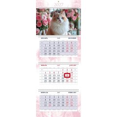 календарь квартальный су-люкс 3 блока 4 гребня Коты 36873 096115 2027г