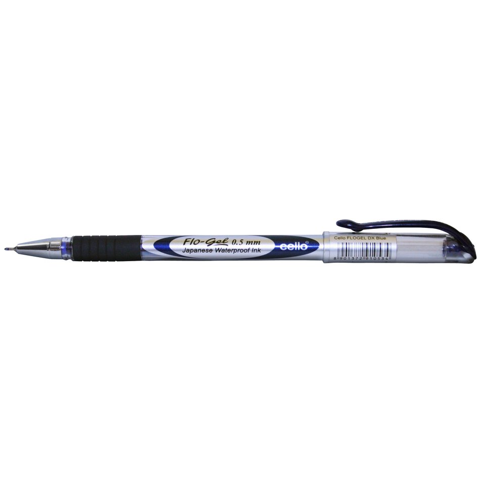 ручка гелевая Cello FLO 0.5мм синяя, металлический наконечник