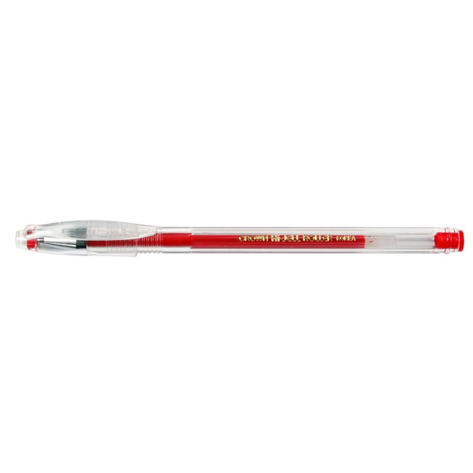 ручка гелевая CROWN 0.5мм HJR-500 красная