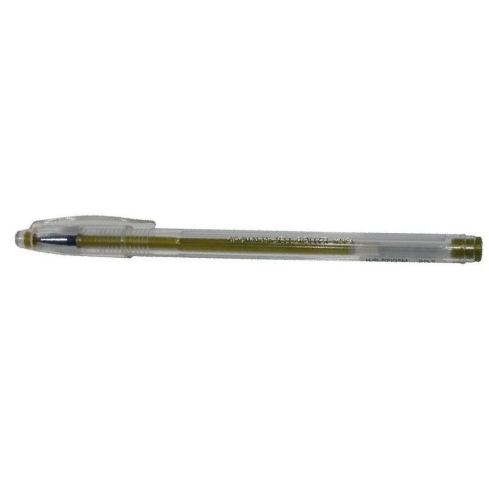 ручка гелевая CROWN 0.7мм HJR-500GSM металлик золото