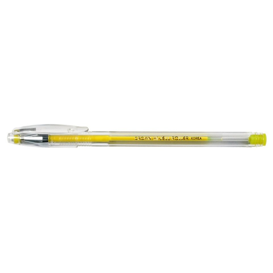 ручка гелевая CROWN 0.7мм HJR-500H желтая