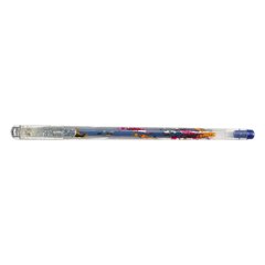 ручка гелевая CROWN 1мм с блестками (Люрекс) MTJ500GLD синяя