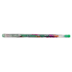 ручка гелевая CROWN 1мм с блестками (Люрекс) MTJ500GLD зеленая