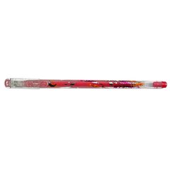 ручка гелевая CROWN 1мм с блестками (Люрекс) MTJ500GLD красная