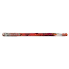 ручка гелевая CROWN 1мм с блестками (Люрекс) MTJ500GLD оранжевая