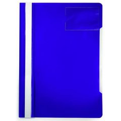 папка-скоросшиватель А4 пластиковый прозрачный верх карман для визитки PS-V20/816329 фиолетовый