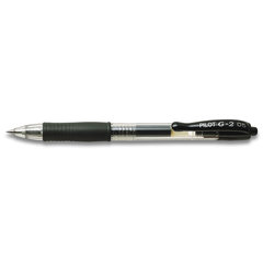 ручка гелевая PILOT автоматическая BL-G2-5 черная, резиновая вставка