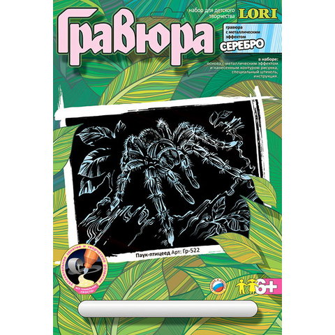 гравюра lori Гр-522 серебро Паук-птицеед
