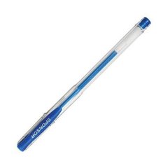 ручка гелевая WORKMATE синяя прозрачный корпус металлический наконечник