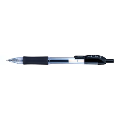 ручка гелевая ZEBRA автоматическая SARASA черная, резиновая вставка