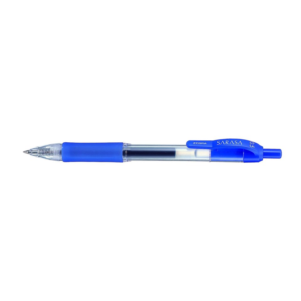 ручка гелевая ZEBRA SARASA автоматическая резиновая вставка синяя