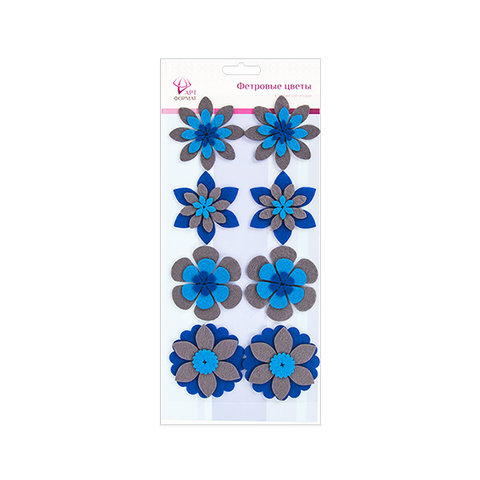 цветы Синие фетр для декора AF07-131-03